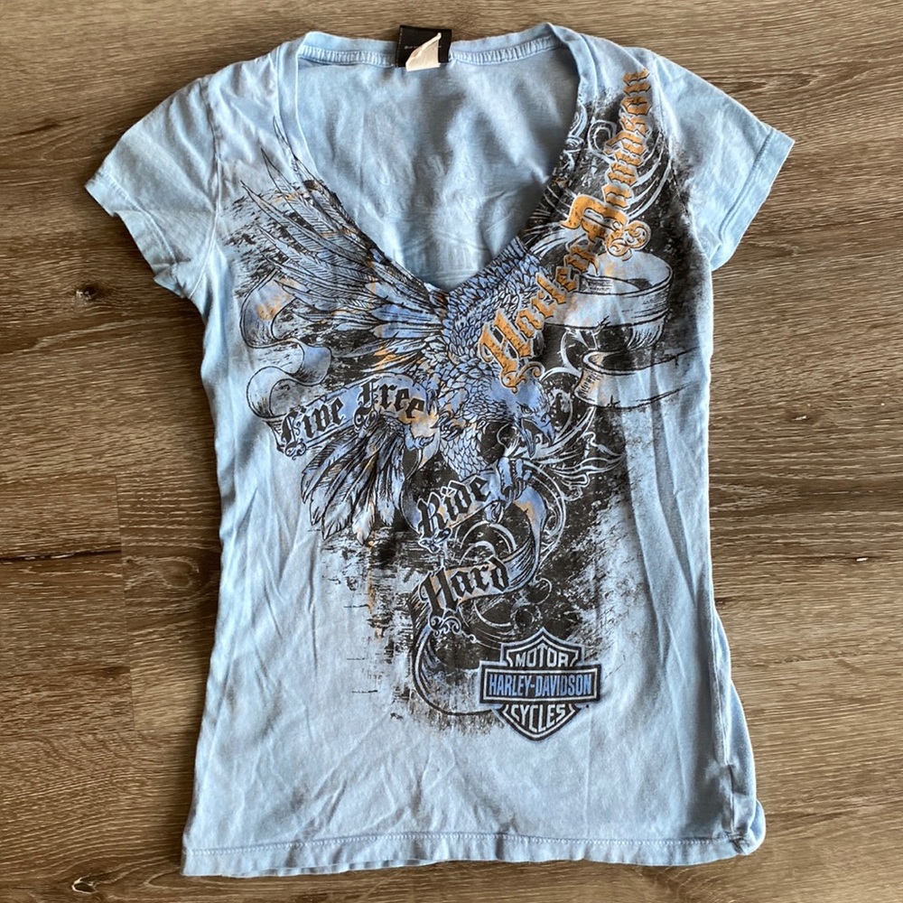 Harley Davidson blue size small women’s T-shirt